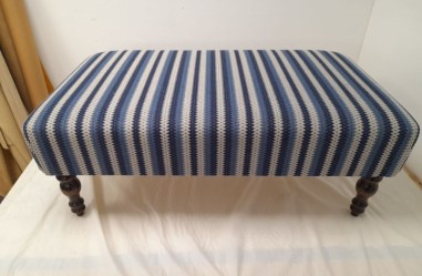 24" x 40" Large Romo Stripe Footstool